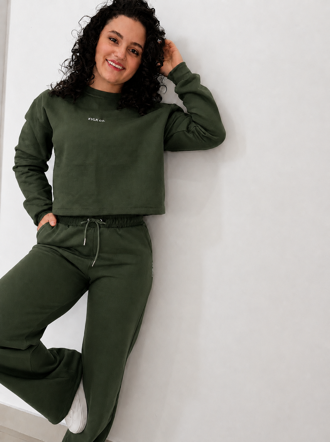 Calça Pantalona Verde Musgo